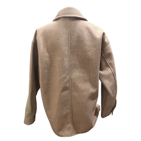 Women's Tan Button Down Shacket - Picture 3 of 3